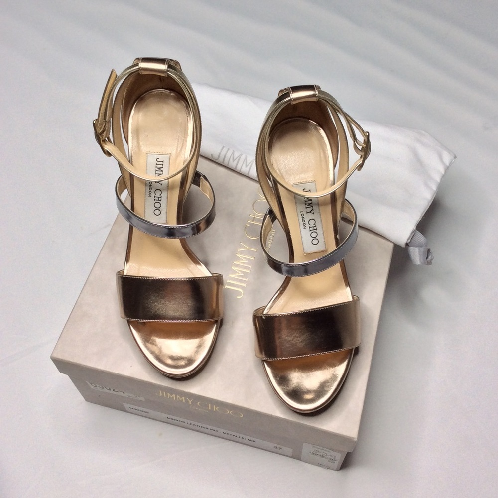 Jimmy Choo Mirror Leather Metallic Stiletto